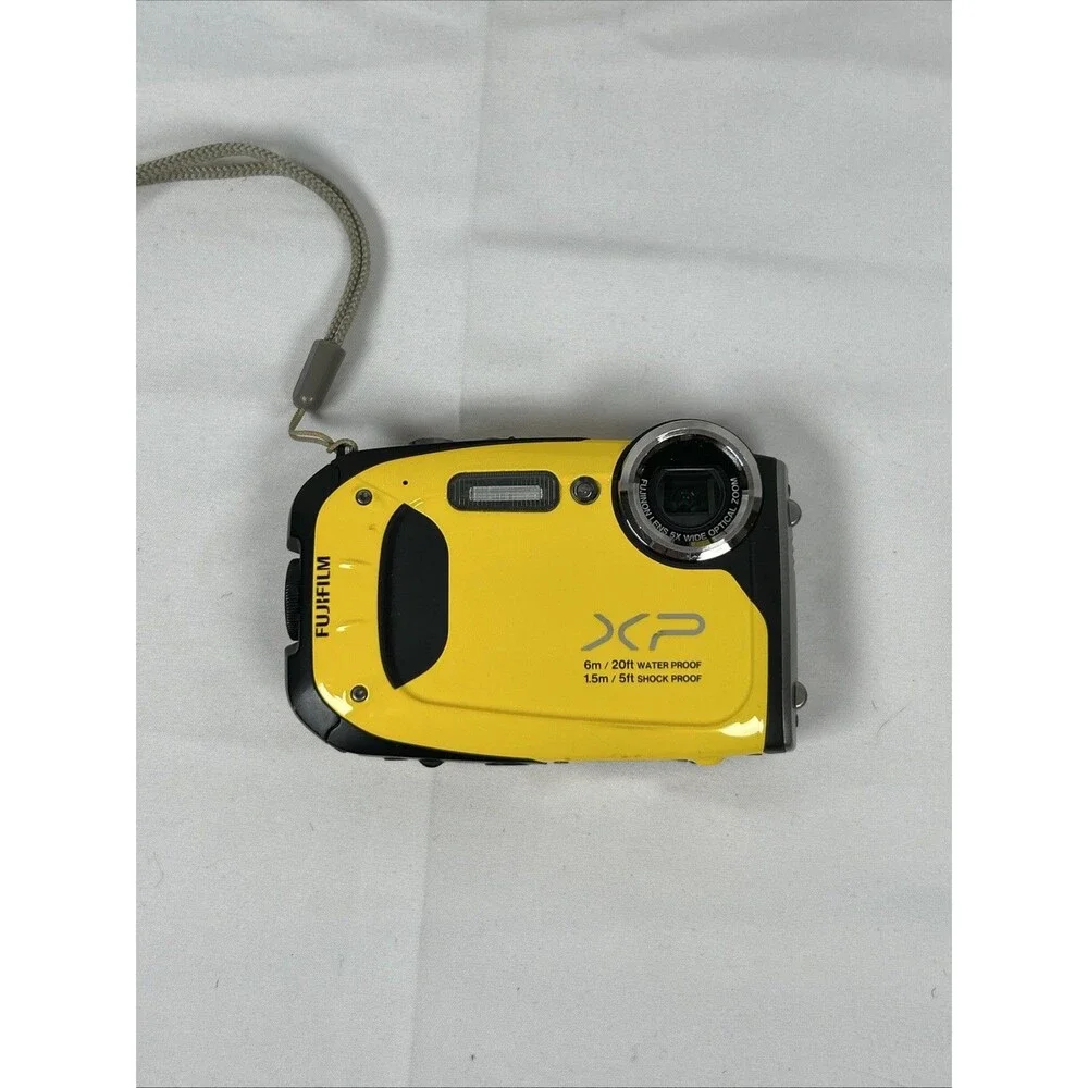 Fujifilm FinePix XP60 Yellow 16.4MP Digital Camera Charger Battery Software Disk
